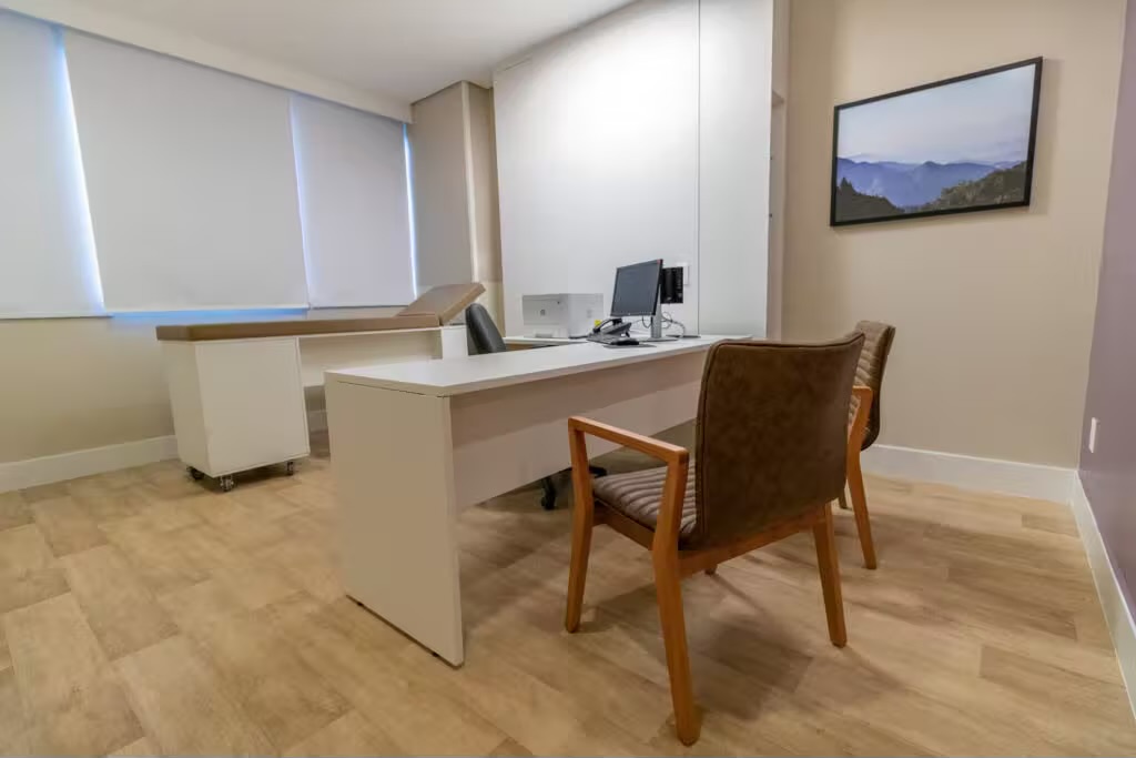 Sala de atendimento no Hospital e Maternidade São Luiz